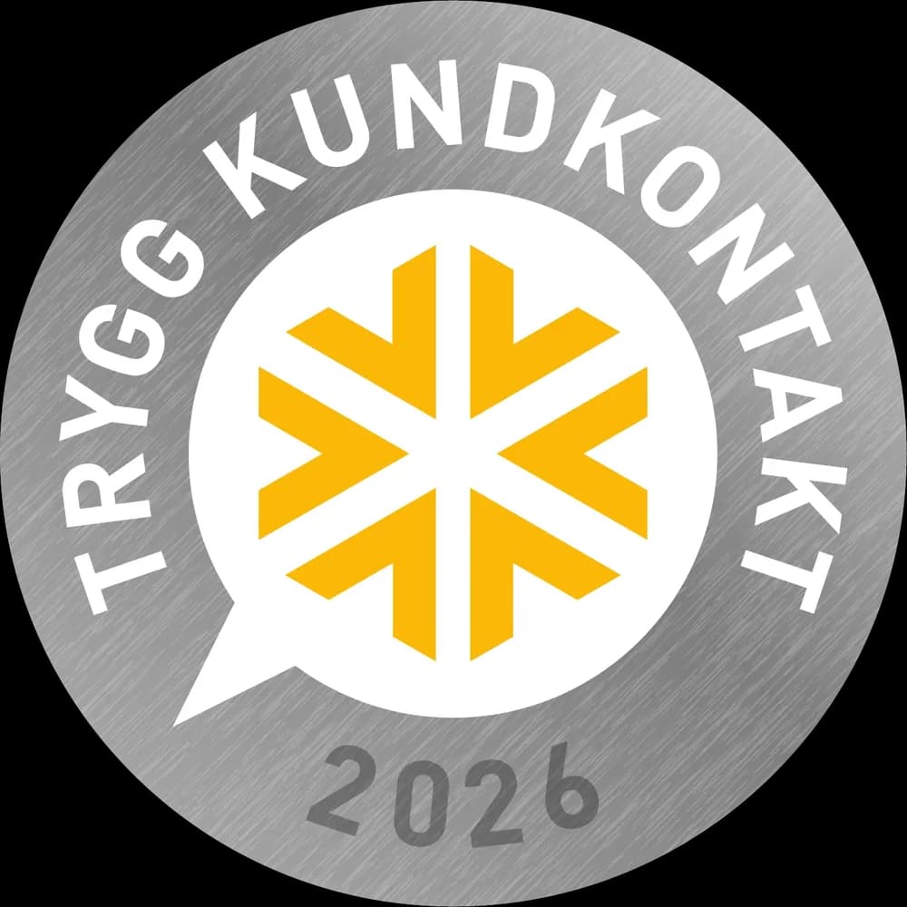 Trygg Kundkontakt 2026, kvalitetsmärkning från Kontakta